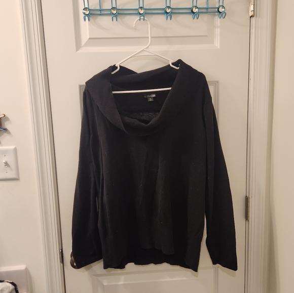 Womens East 5th Turtleneck Cowl Black Sweater Size 2X #S488 - Picture 1 of 6